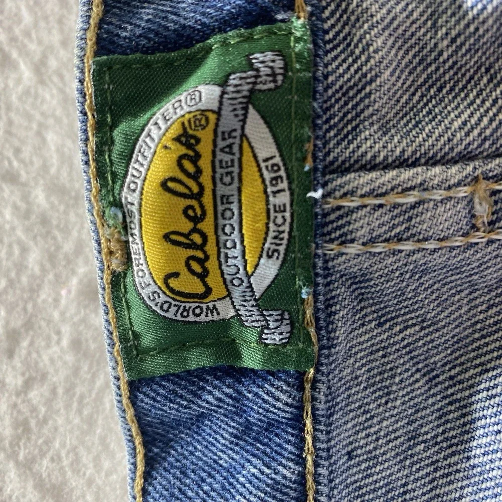 Cabela's Men's 905100D Blue Denim Jeans Size 44x32 Outdoor Work USA Style